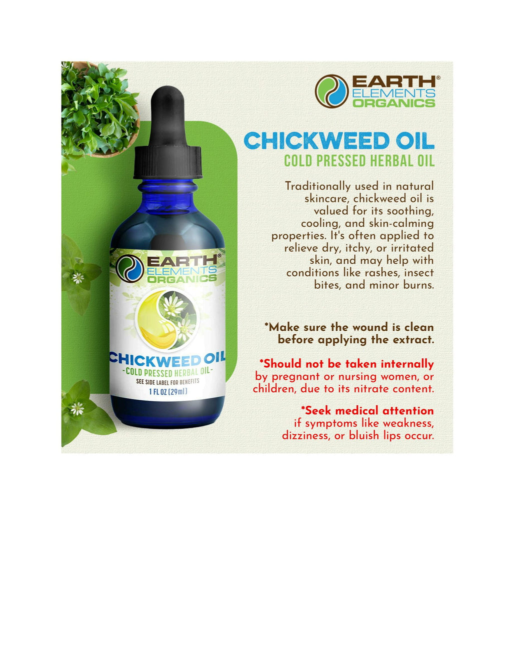 Soothing Herbal Remedy, Organic Skincare for All Skin Types - 1 fl oz