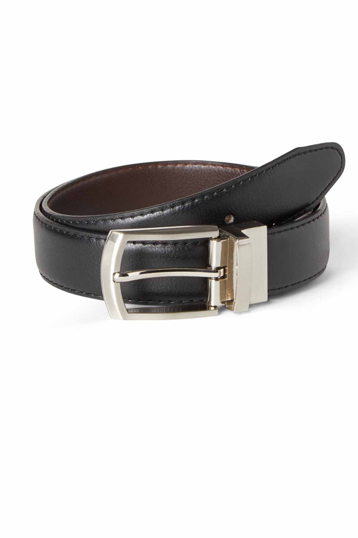 Black/Brown Reversible Leather Belt