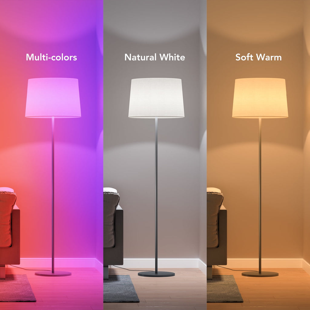 24.6' Wi-Fi RGBIC Strip Light with A19 Wi-Fi 1200LM RGBWW LED Smart Light Bulb, Dimmable, Color Changing, 85W Equivalent Bulbs