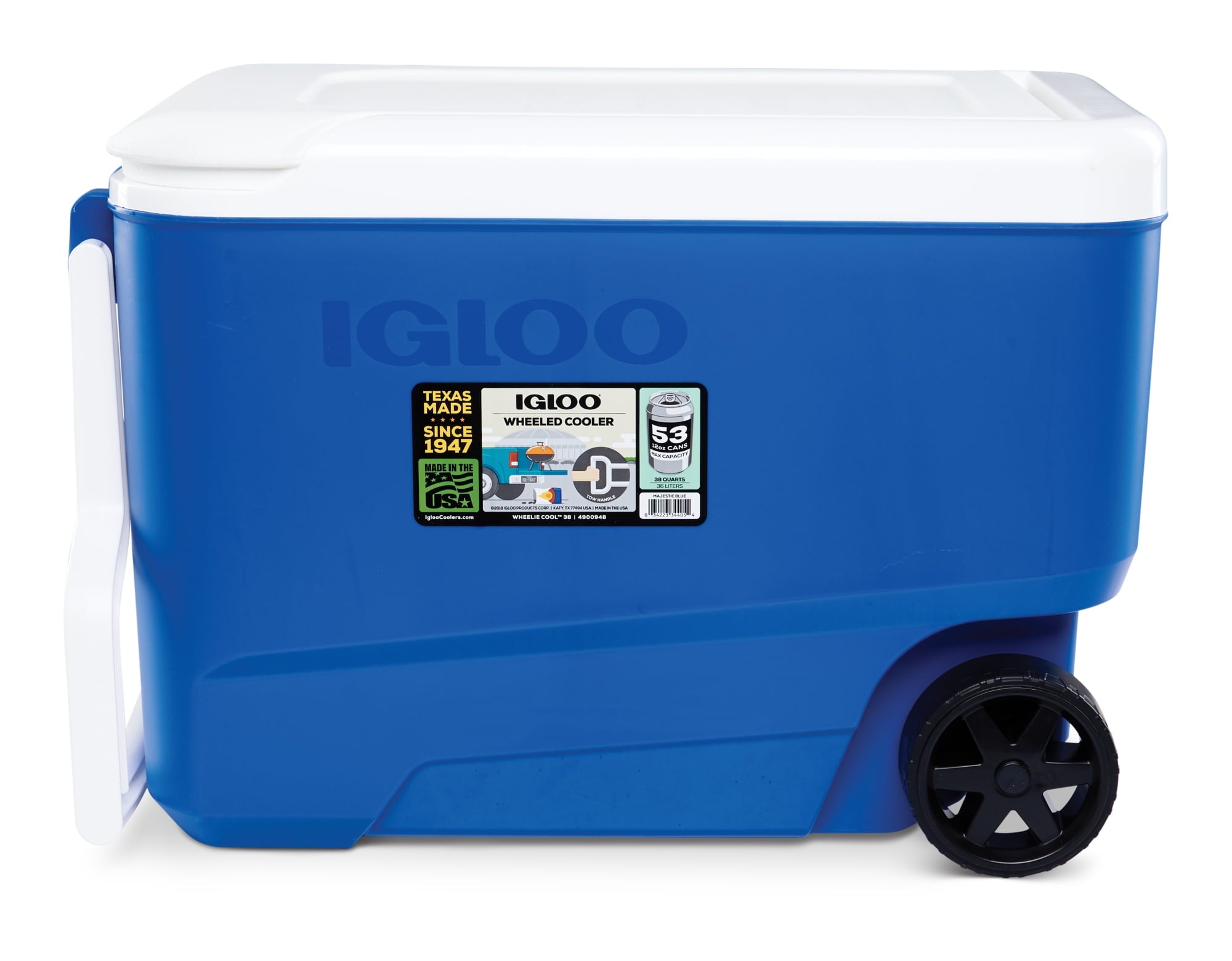 Wheelie Cool 38 Qt Cooler, Gray