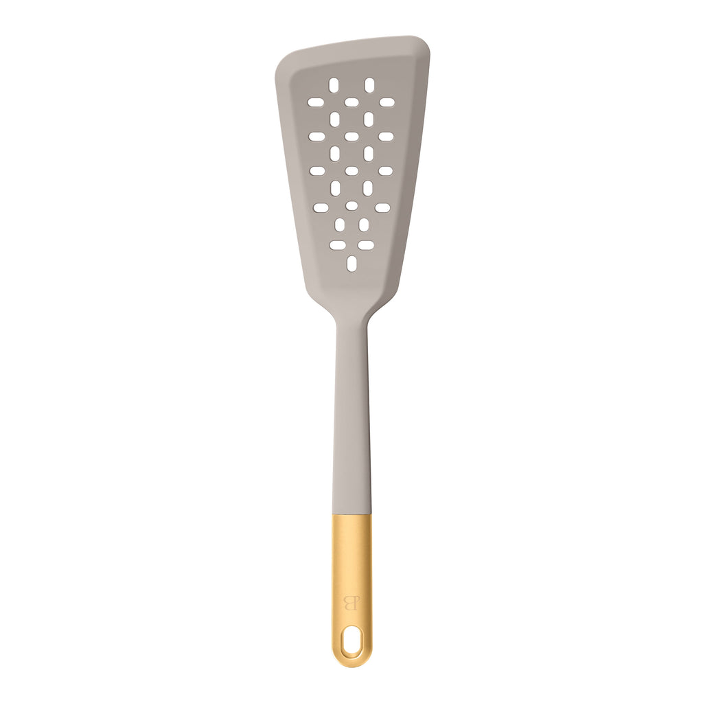 3-Piece Silicone Kitchen Utensil Tool Set, Porcini Taupe by Drew Barrymore