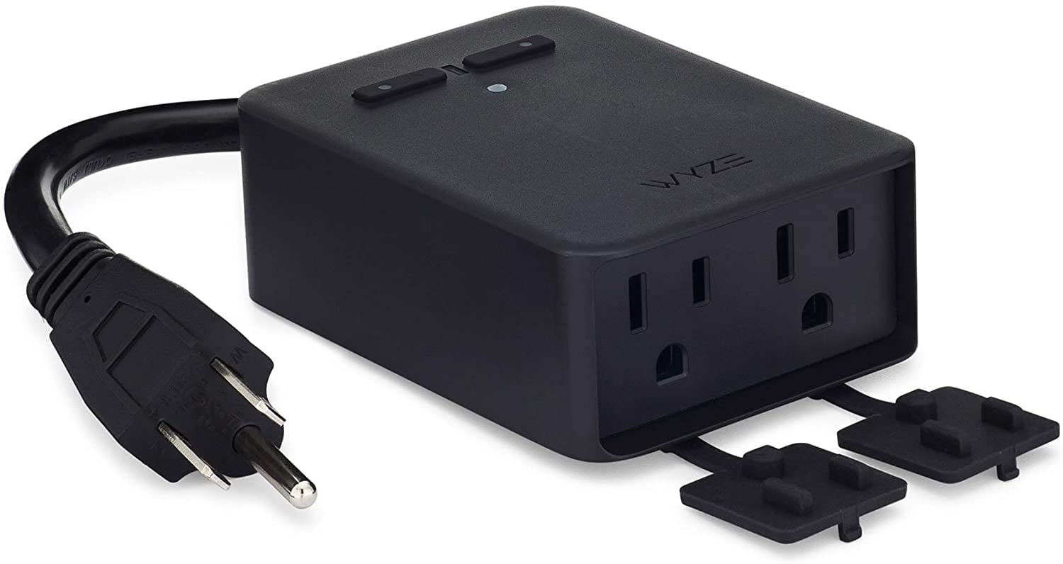 Smart Home Smart Indoor/Outdoor Plug, Wifi Enabled, Black