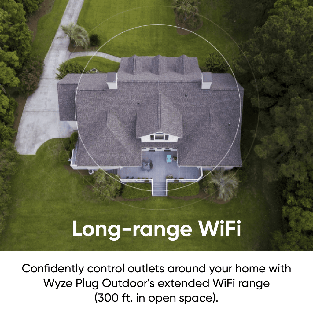 Smart Home Smart Indoor/Outdoor Plug, Wifi Enabled, Black