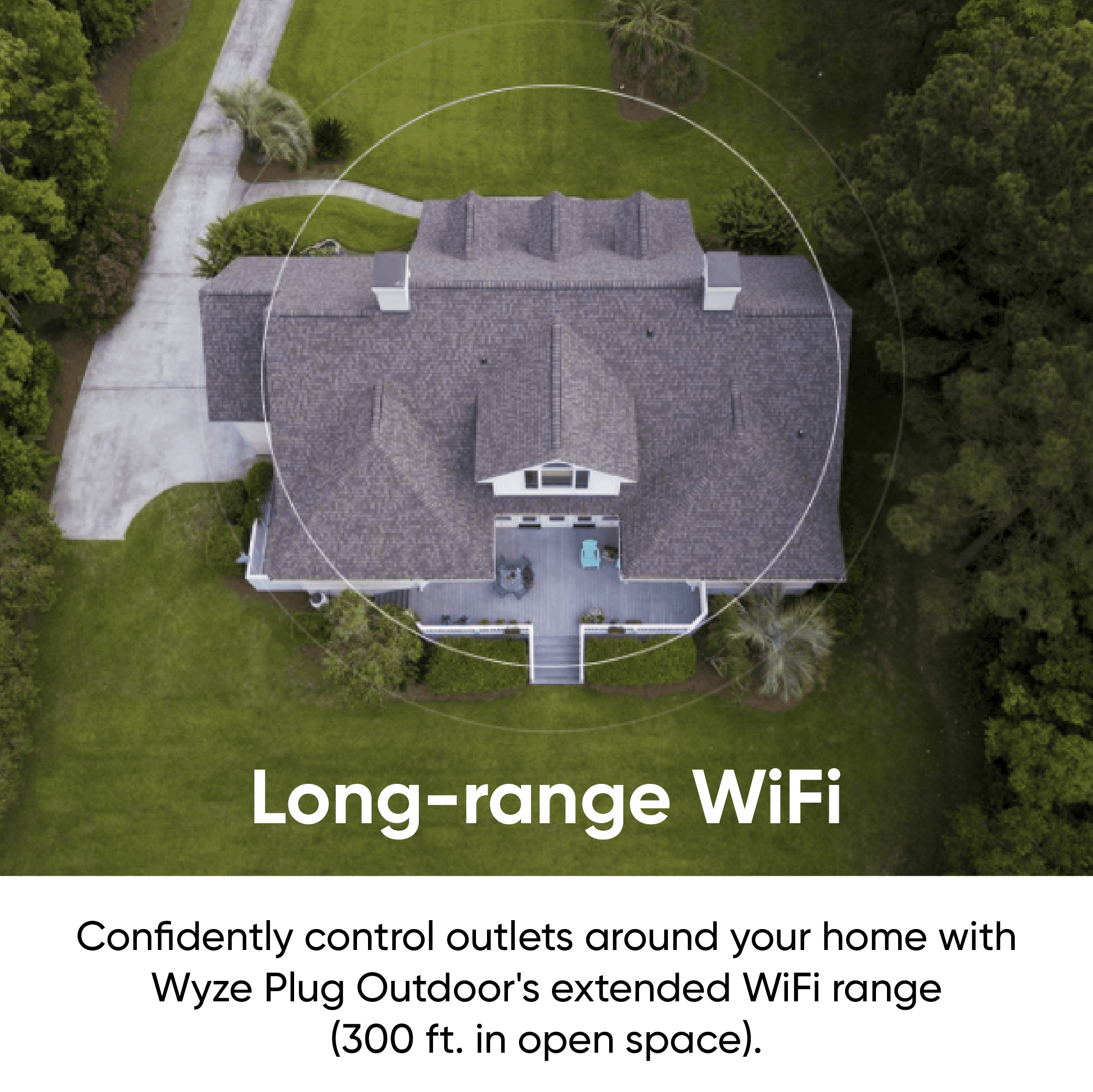Smart Home Smart Indoor/Outdoor Plug, Wifi Enabled, Black