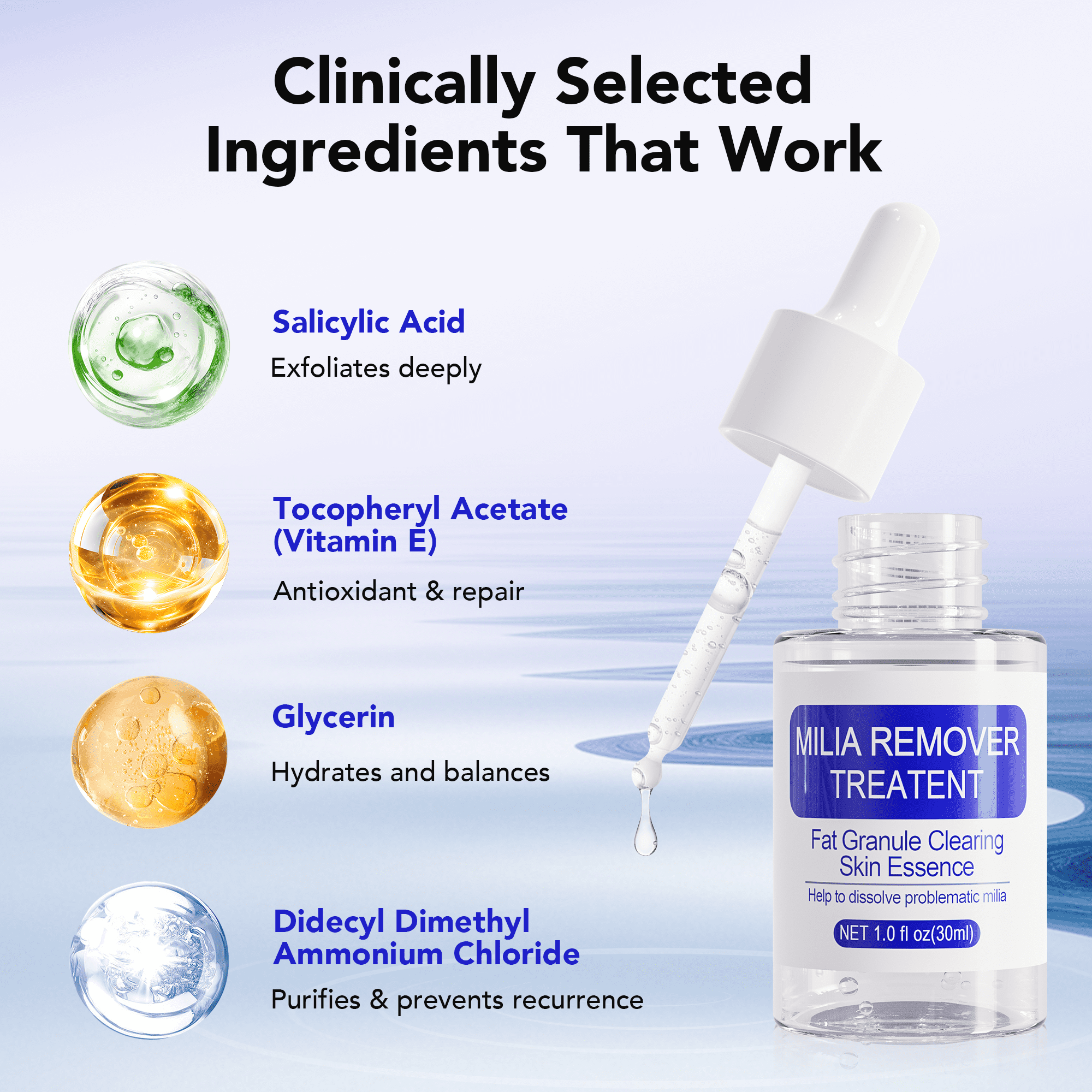 30 mL Treatment, Milia Spot Treatment with Salicylic Acid Milia Acne Serum Clearing Skin Essence