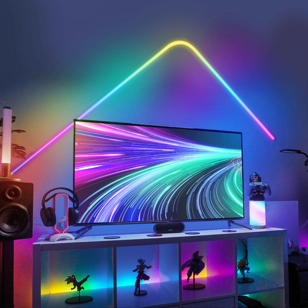RGBIC Neon Rope LED Light - 64 Scene Modes, 11 Music Modes - 6.5 Ft, Multicolor