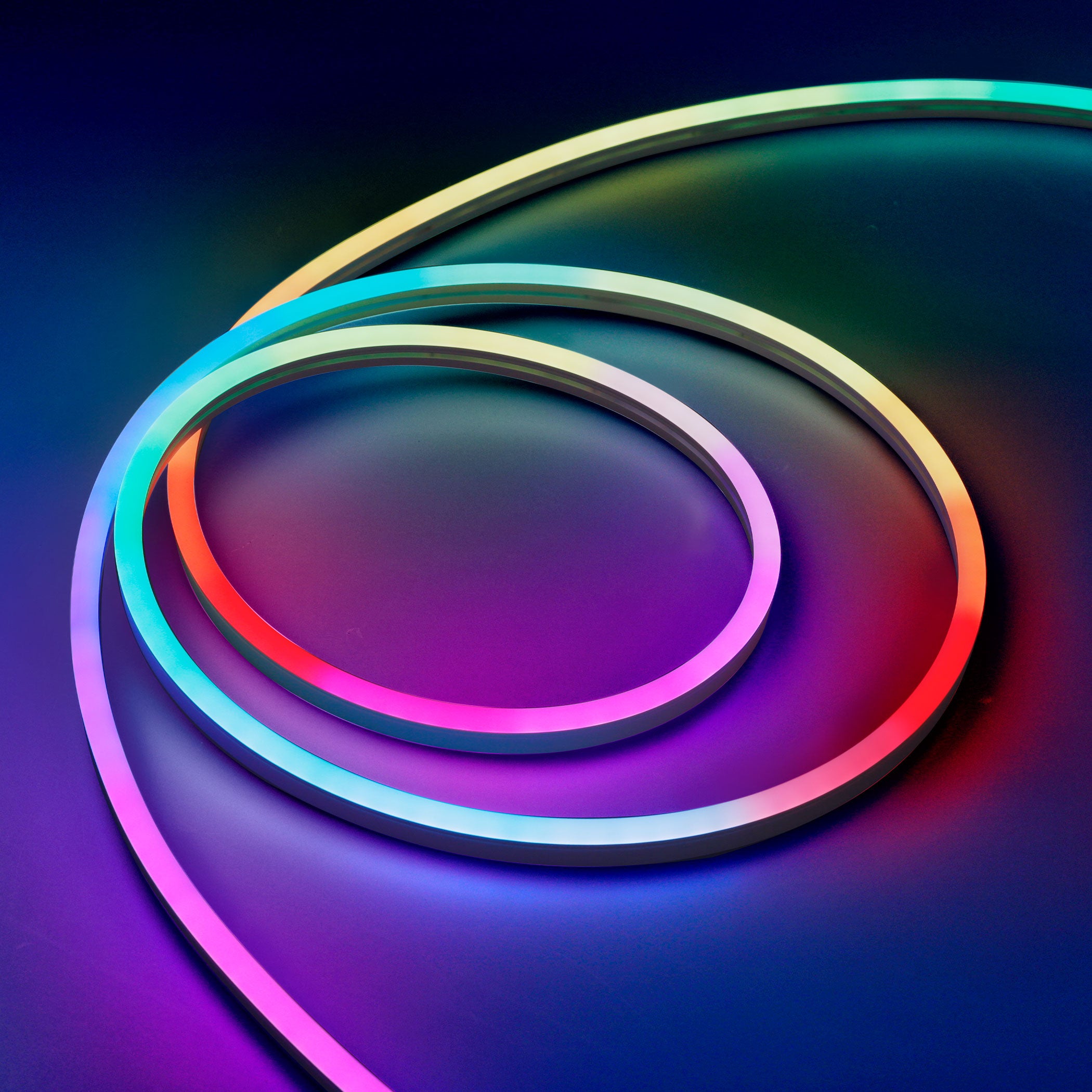 RGBIC Neon Rope LED Light - 64 Scene Modes, 11 Music Modes - 6.5 Ft, Multicolor