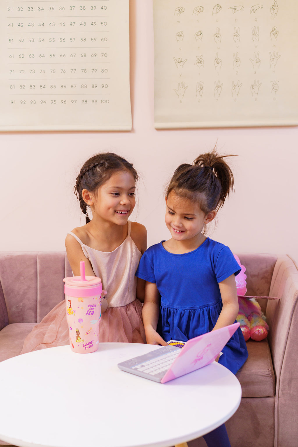 18oz Stitch Kids Straw Handle Tumbler