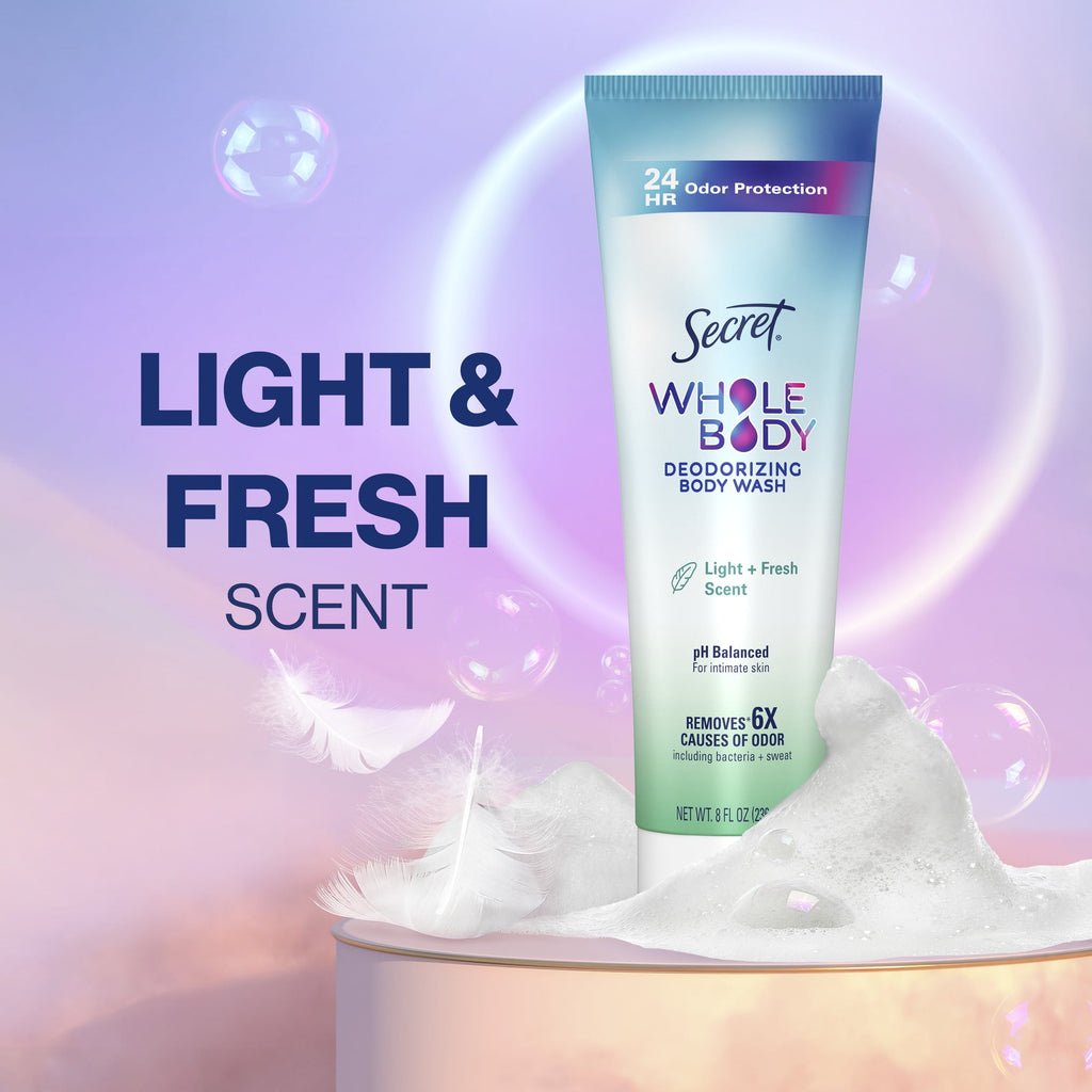 Feminine Wash 24 HR Deodorizing Body Wash for Women, Light &amp; Fresh, 7oz