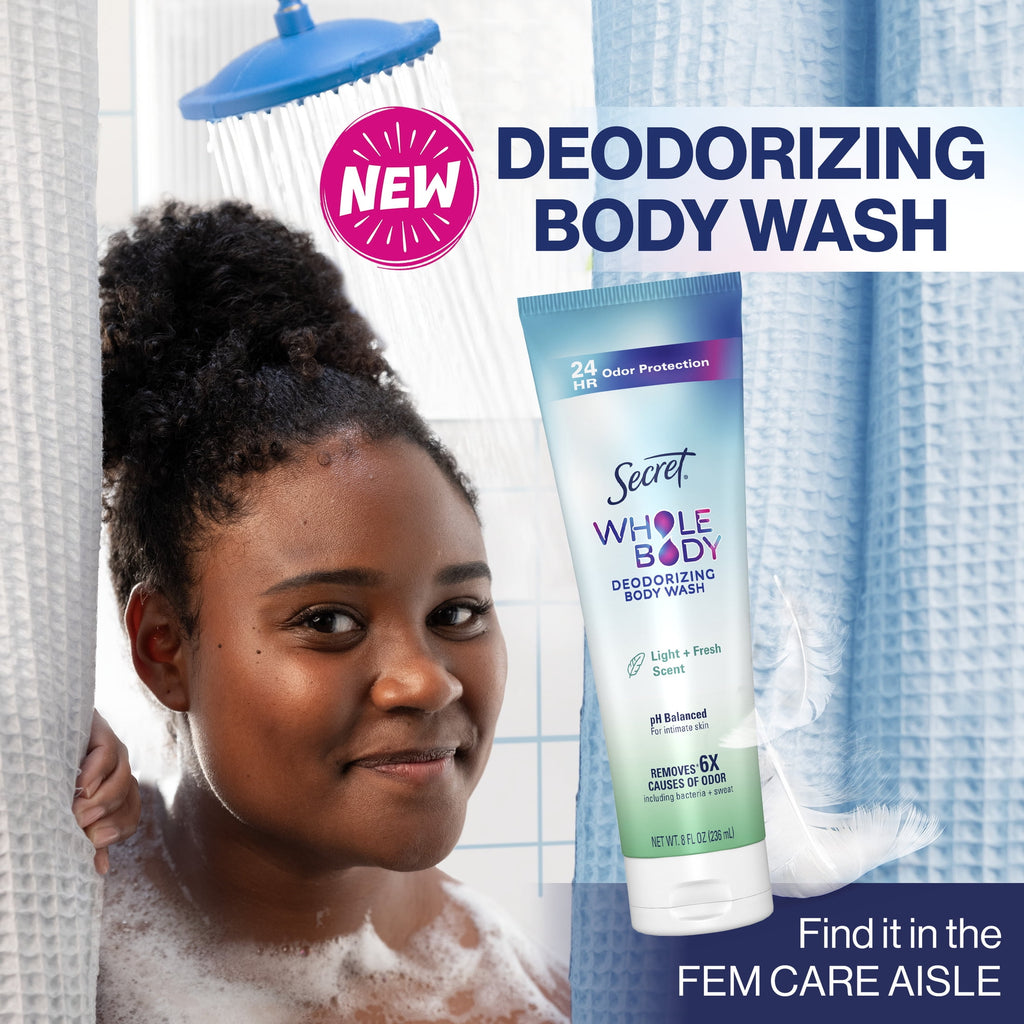 Feminine Wash 24 HR Deodorizing Body Wash for Women, Light &amp; Fresh, 7oz