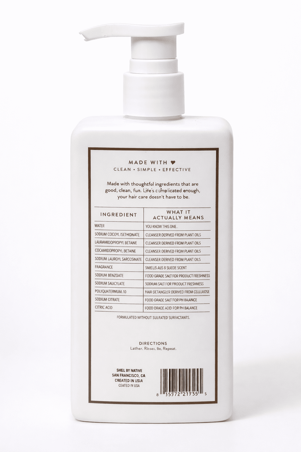 Daily Clean Shampoo, Fall Citrus &amp; Suede Scent, Sulfate Free, Silicone Free, Paraben Free Hair Shampoo, 16.5 fl oz (487 mL)