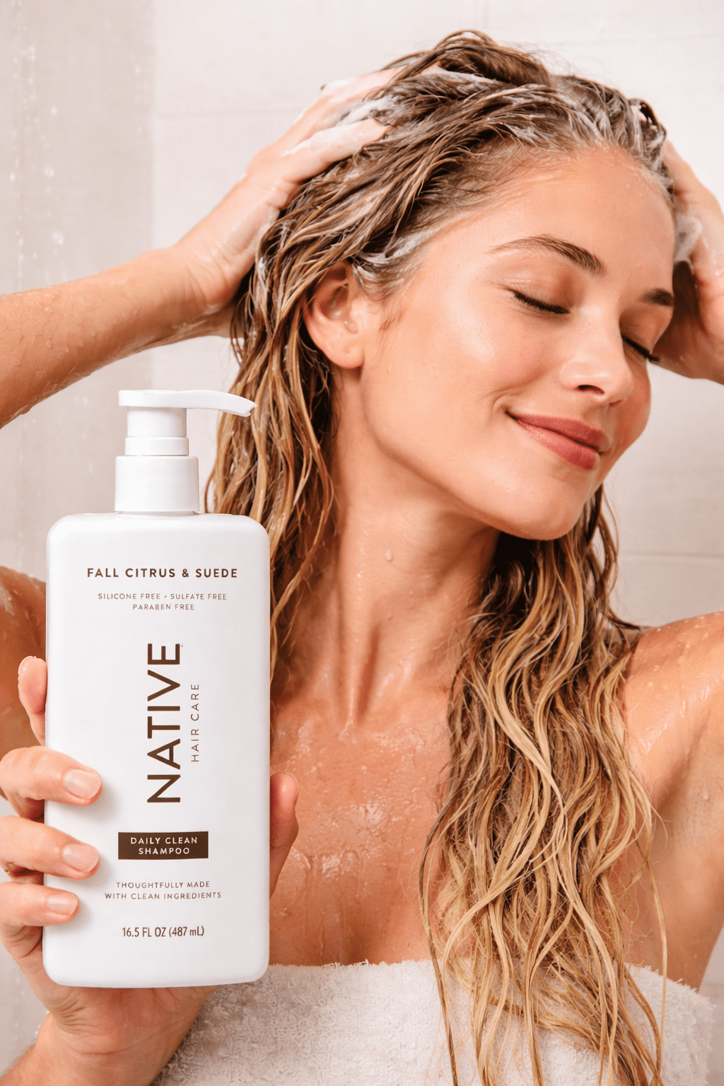 Daily Clean Shampoo, Fall Citrus &amp; Suede Scent, Sulfate Free, Silicone Free, Paraben Free Hair Shampoo, 16.5 fl oz (487 mL)