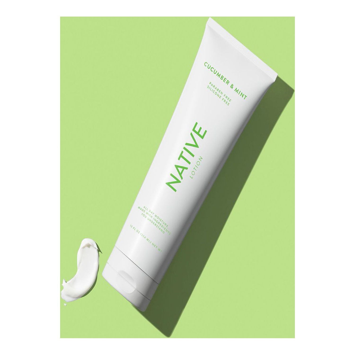 Natural Hand and Body Lotion, Cucumber and Mint, Paraben Free, Silicone Free, 12 oz