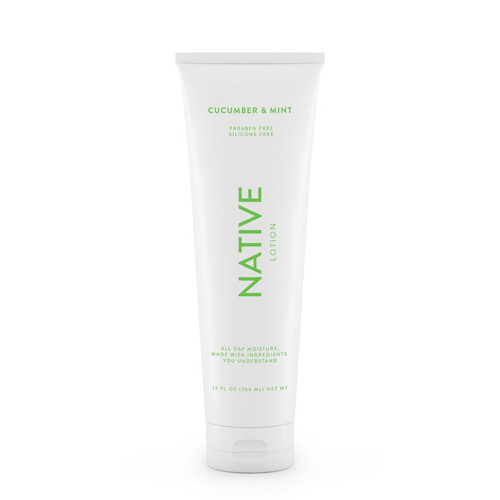 Natural Hand and Body Lotion, Cucumber and Mint, Paraben Free, Silicone Free, 12 oz