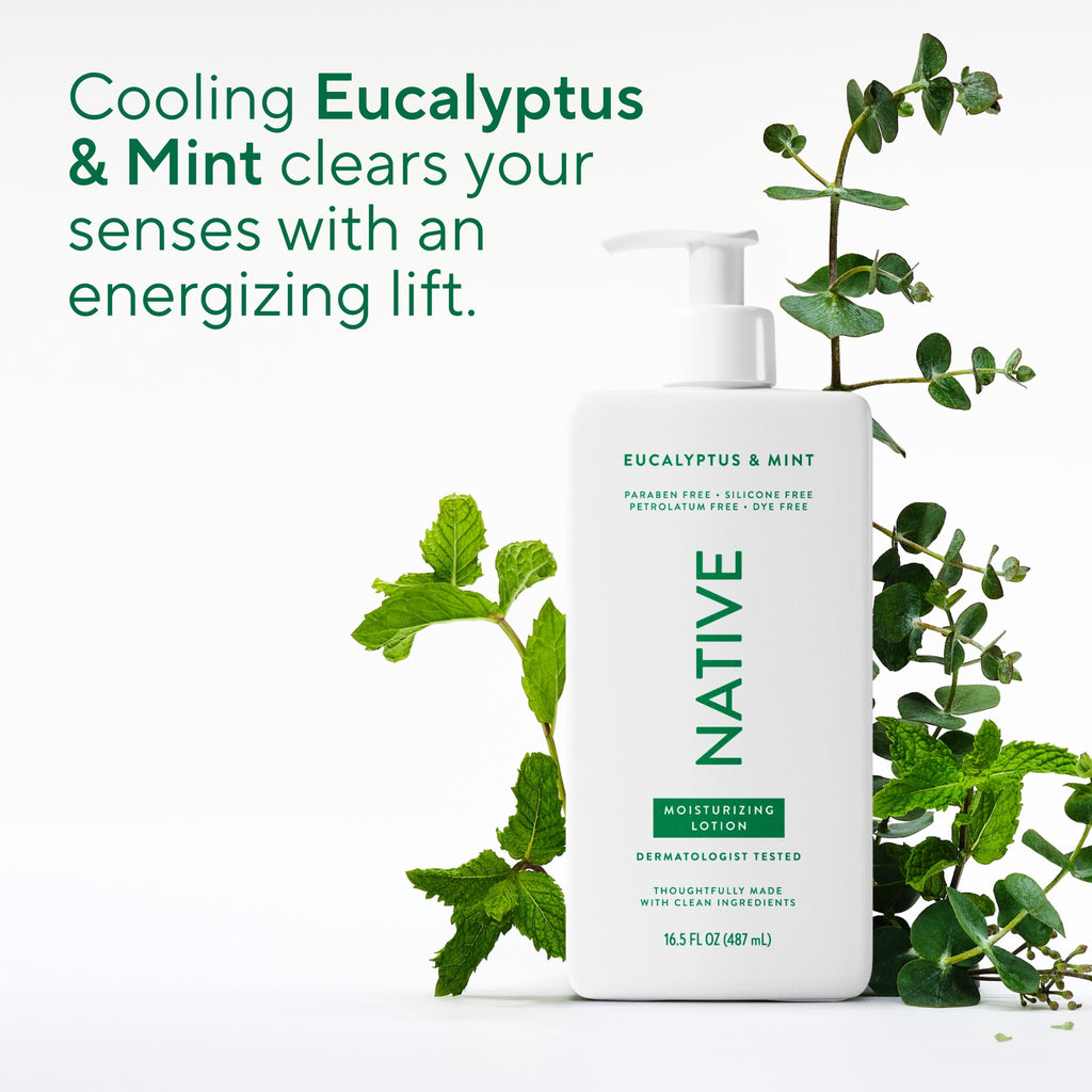Moisturizing Hand &amp; Body Lotion, Eucalyptus &amp; Mint, Silicone Free, for Men and Women, 16.5 oz