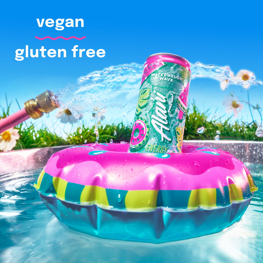 Sugar Free Energy Drink, Watermelon Wave, 12 fl oz, 12 Pack, Cans, 200mg Caffeine