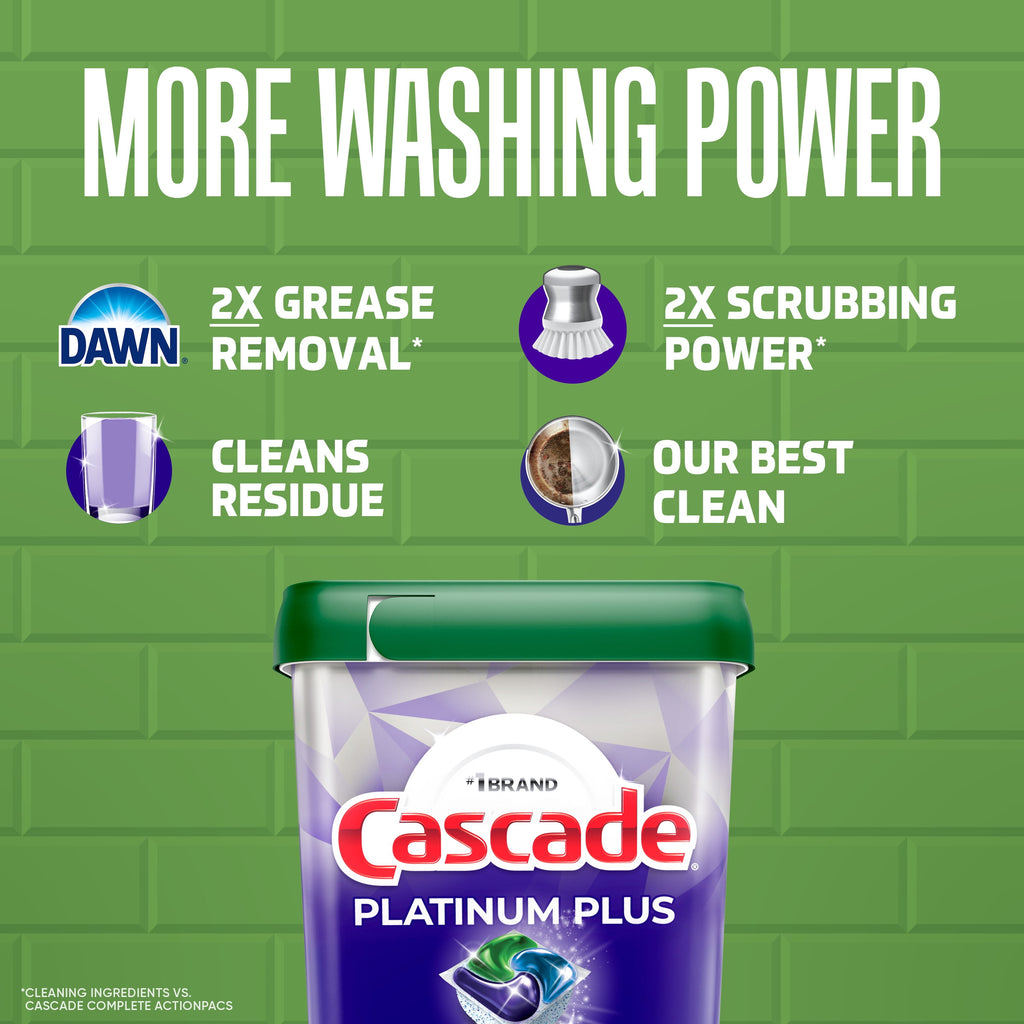 Platinum Plus Dishwasher Pods, Dishwasher Detergent, Dish Detergent Soap, Mountain, 9 Count