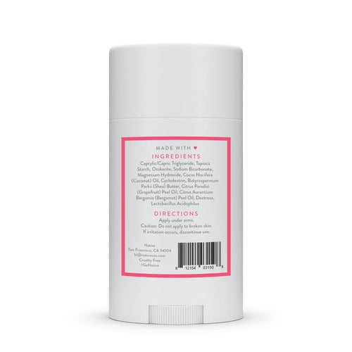 2X - Native Deodorant - Grapefruit Bergamot - Aluminum Free - 2.65 oz