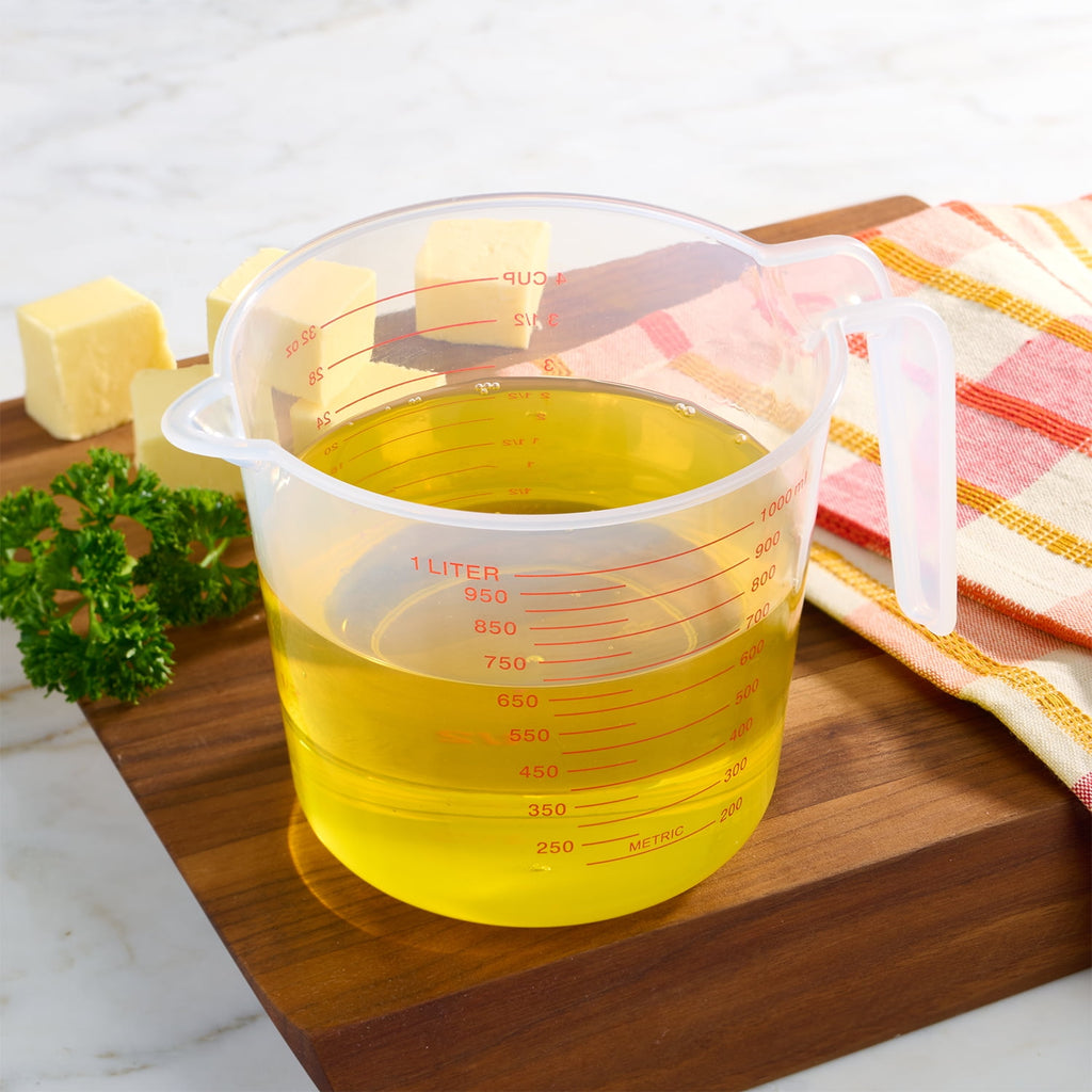 4 Cup PP Plastic Measuring Cup, 32 oz, Clear