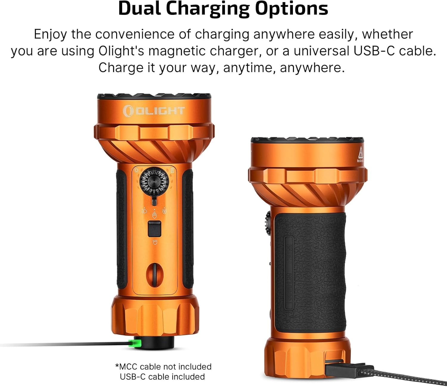Marauder Mini 2 Bright Flashlight 10,000 Lumen with 750 Meters Beam Distance, Rechargeable Light with Dual Charging &amp; 5 Lighting Modes for Outdoor, Camping, Emergencies (Midnight Blue)