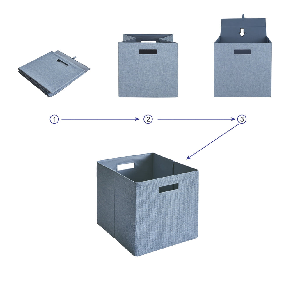 Better Homes &amp; Gardens Collapsible Fabric Cube Storage Bin, Vanilla