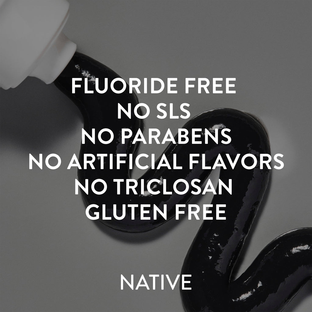 Fluoride Free Toothpaste, Charcoal &amp; Mint Flavor, 4.1 oz, for Adults &amp; Kids 2+