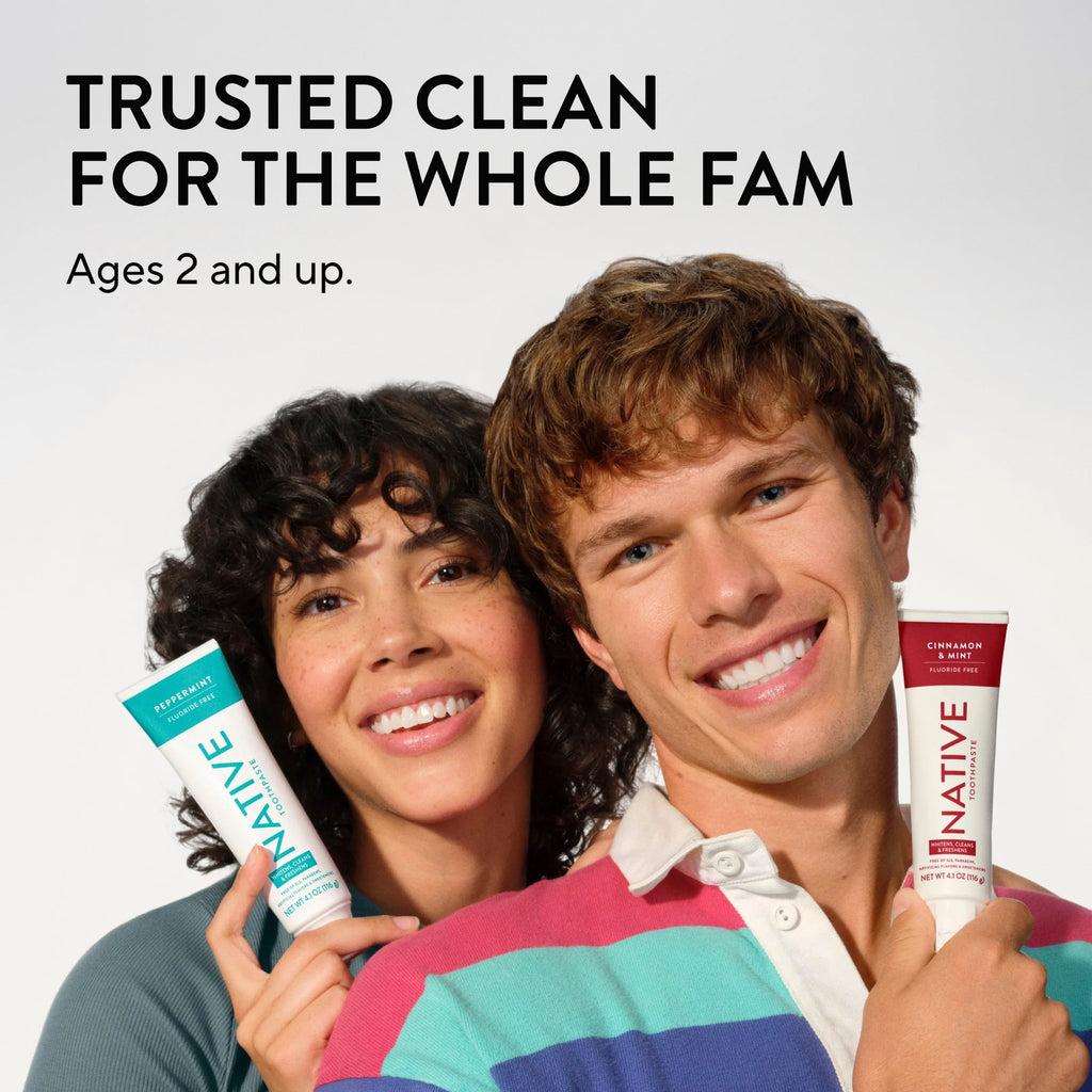 Fluoride Free Toothpaste, Charcoal &amp; Mint Flavor, 4.1 oz, for Adults &amp; Kids 2+