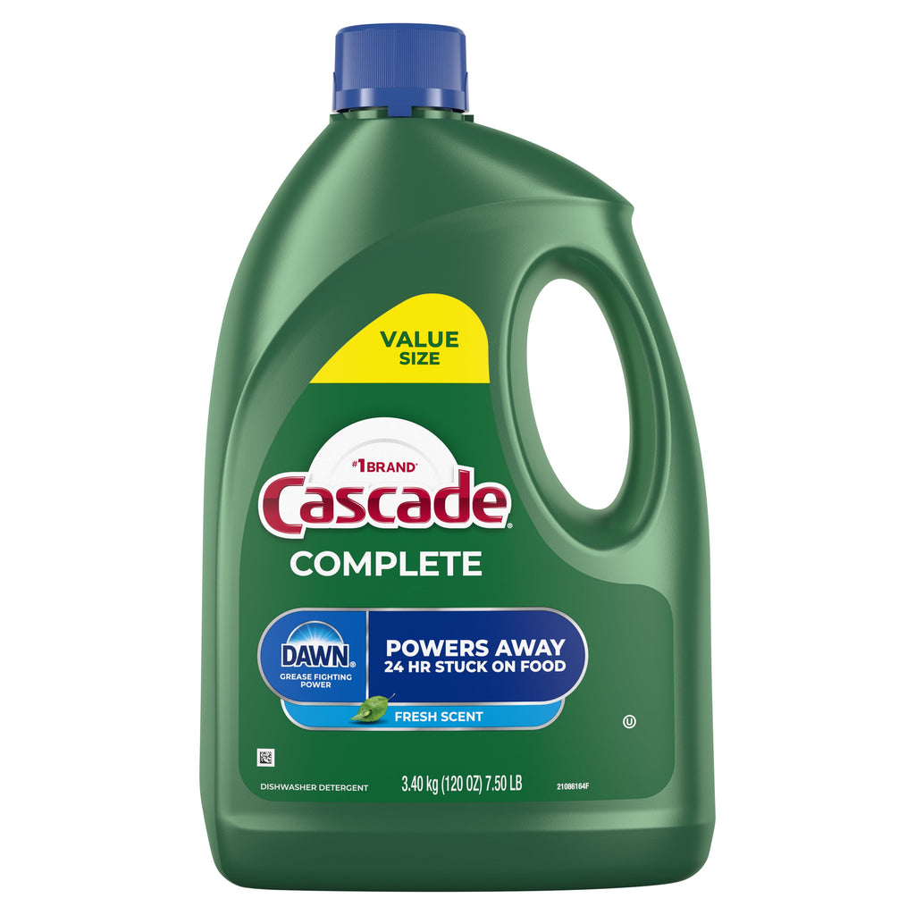 Complete Dishwasher Detergent Liquid Gel, Dish Detergent, Dish Soap, Fresh, 120 fl oz