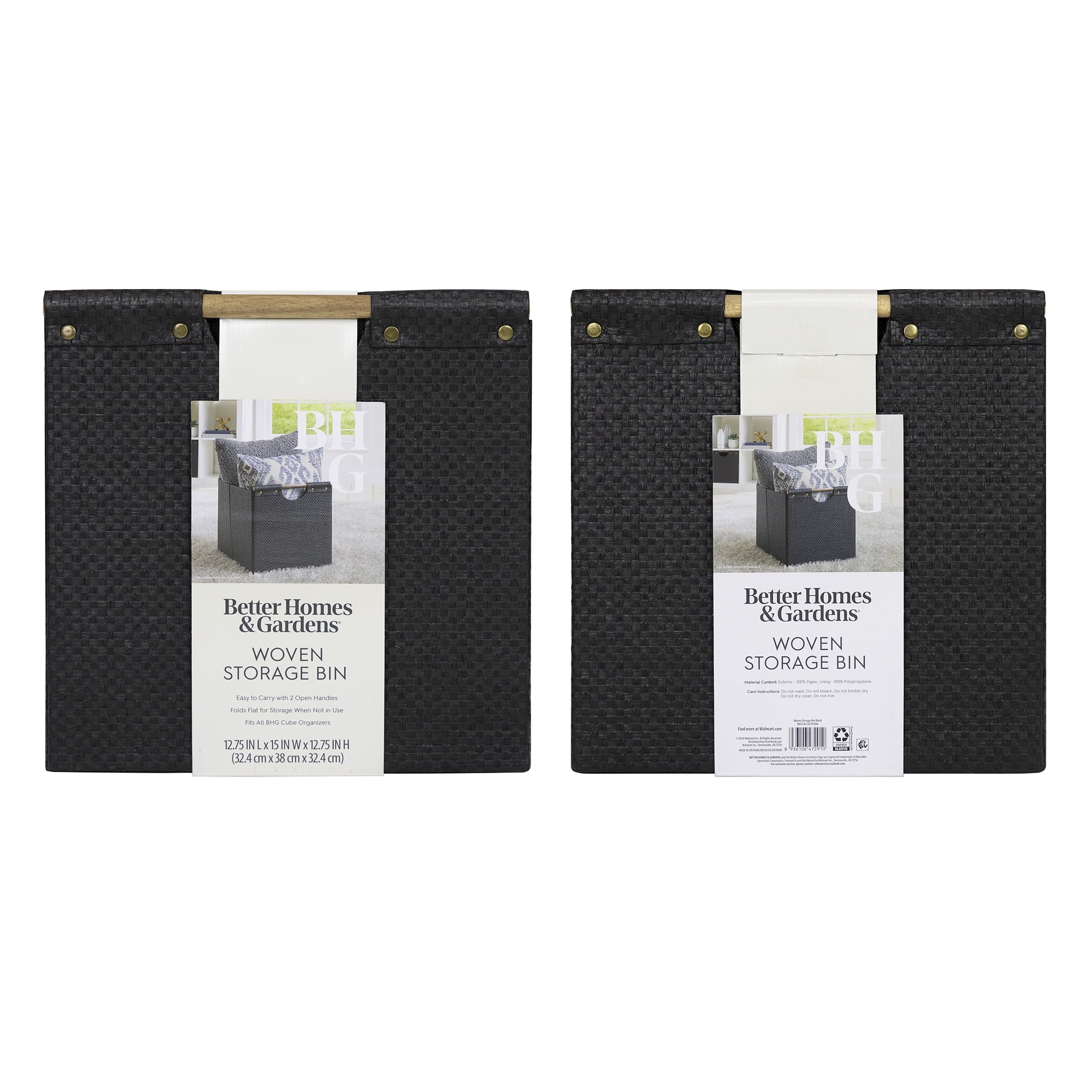 Better Homes &amp; Gardens Collapsible Fabric Cube Storage Bin, Vanilla