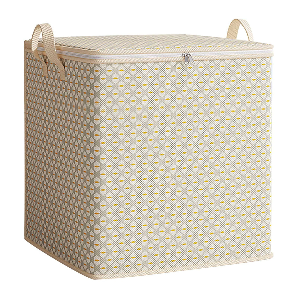 Clothes Storage Bins With Lids, Non-Woven Organizers Storage Containers With Reinforced Handles, Capacity Moving Bags for Home, Office, Clothing, 30L