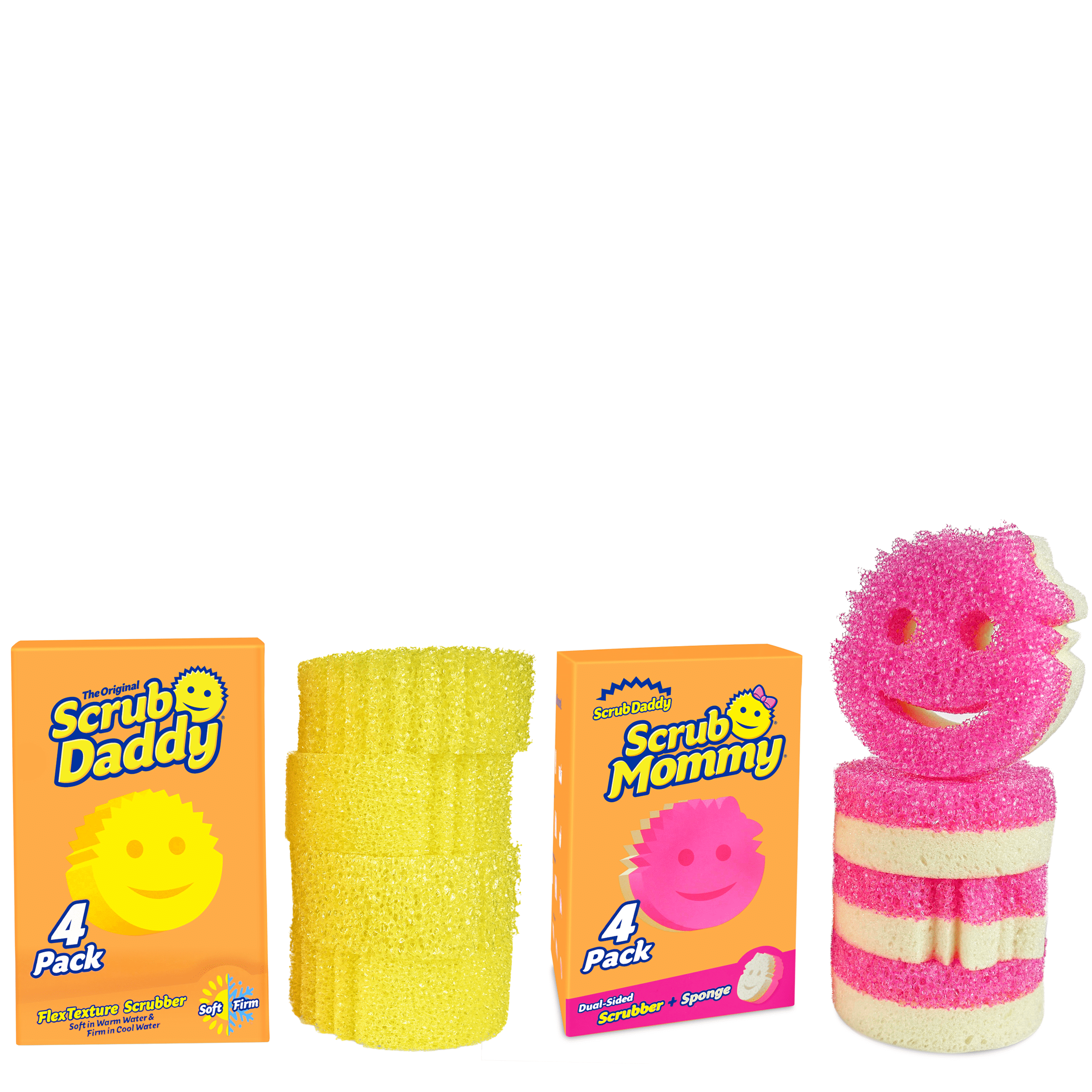 Original with Scrub Mommy Non-Scratch Cleaning Sponges, 8 Count