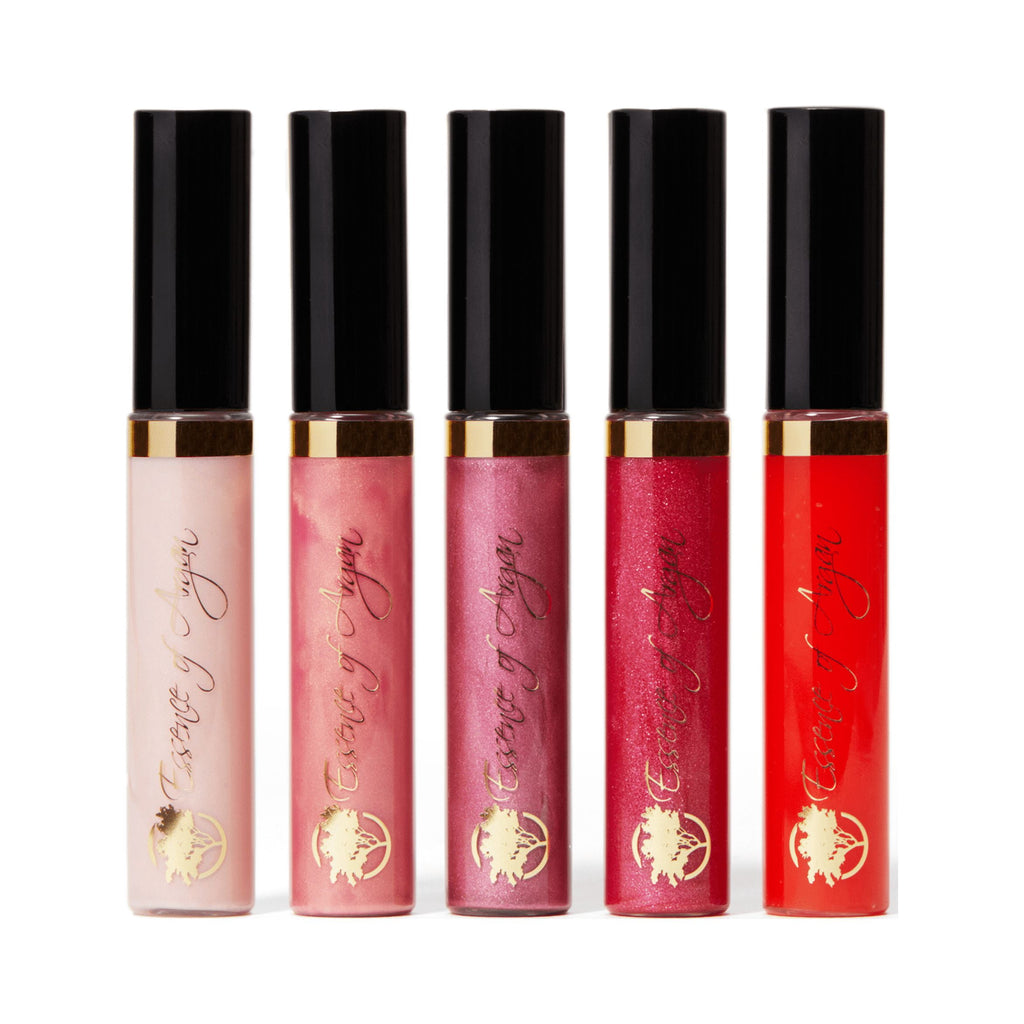 of Argan Lip Gloss, Organic, Moisturizing, Plumping, Clear Red