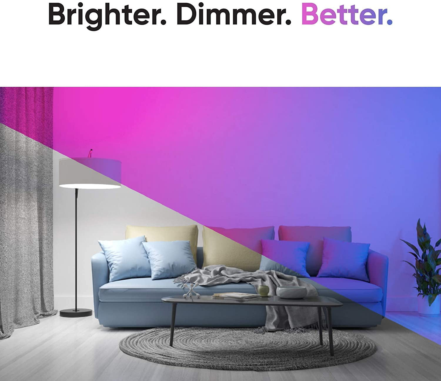 LED 1100 Lumens (75W Equivalent) Color Smart Home Bulb, 2 Pack