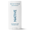 Aluminum Free Deodorant For Men, 72 Hour Solid Deodorant Stick, Sea Salt &amp; Cedar, 3.1oz