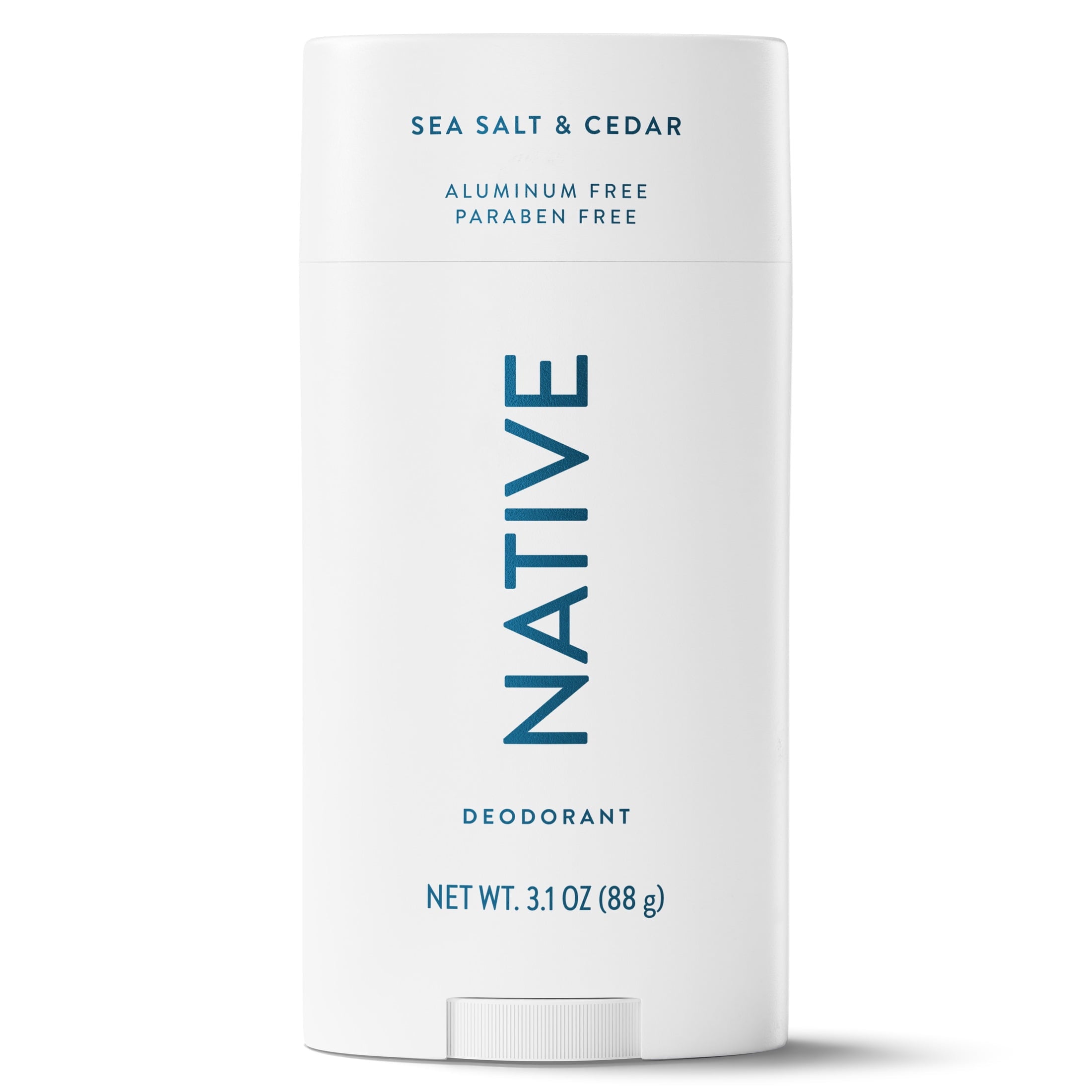Aluminum Free Deodorant For Men, 72 Hour Solid Deodorant Stick, Sea Salt &amp; Cedar, 3.1oz