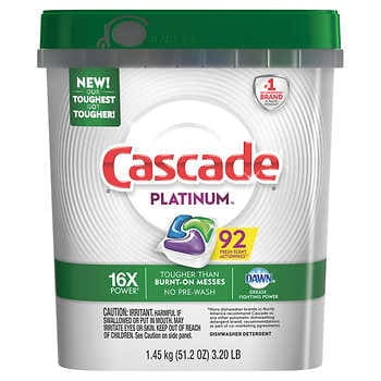 Platinum ActionPacs Dishwasher Detergent, Fresh (92 ct.)