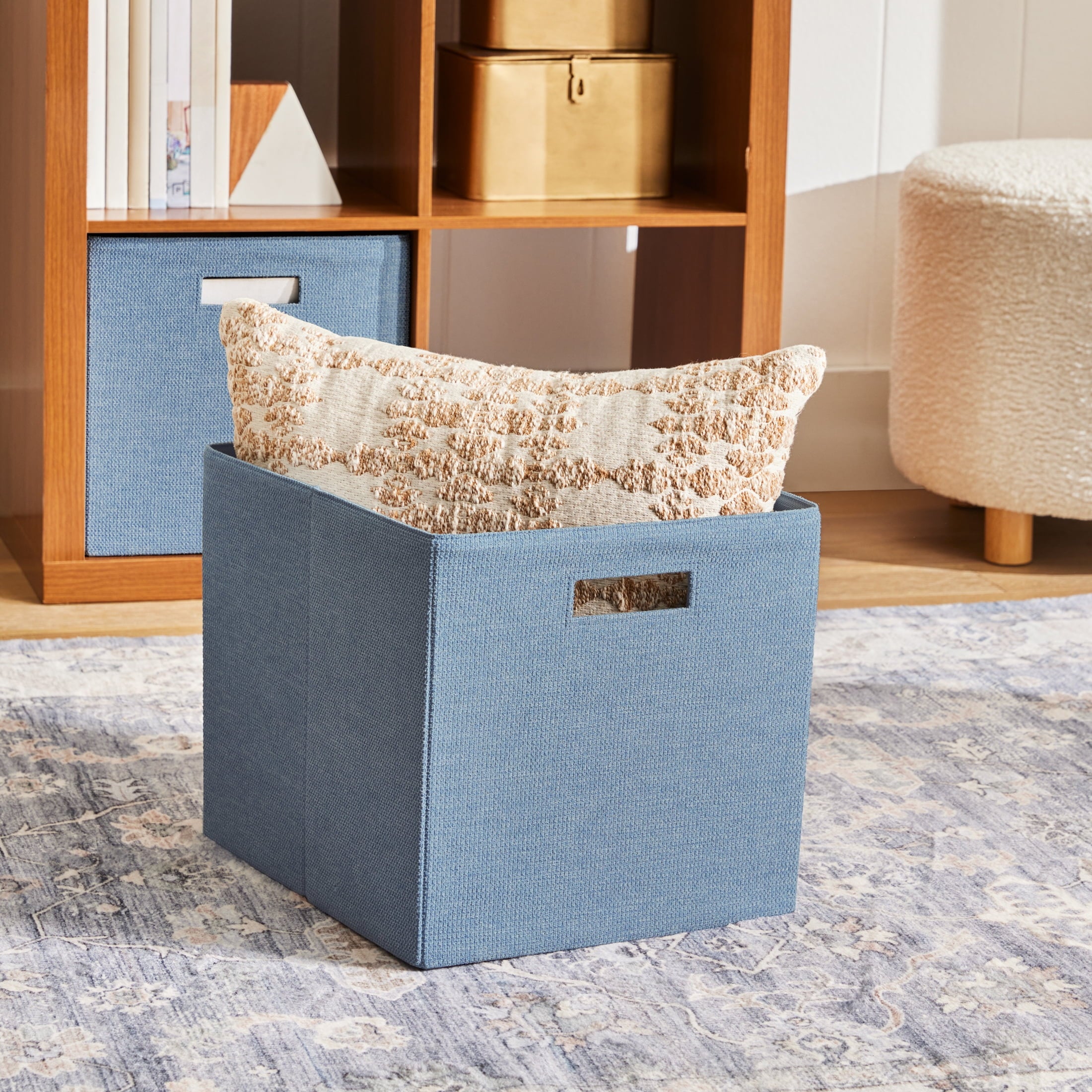 Better Homes &amp; Gardens Collapsible Fabric Cube Storage Bin, Vanilla