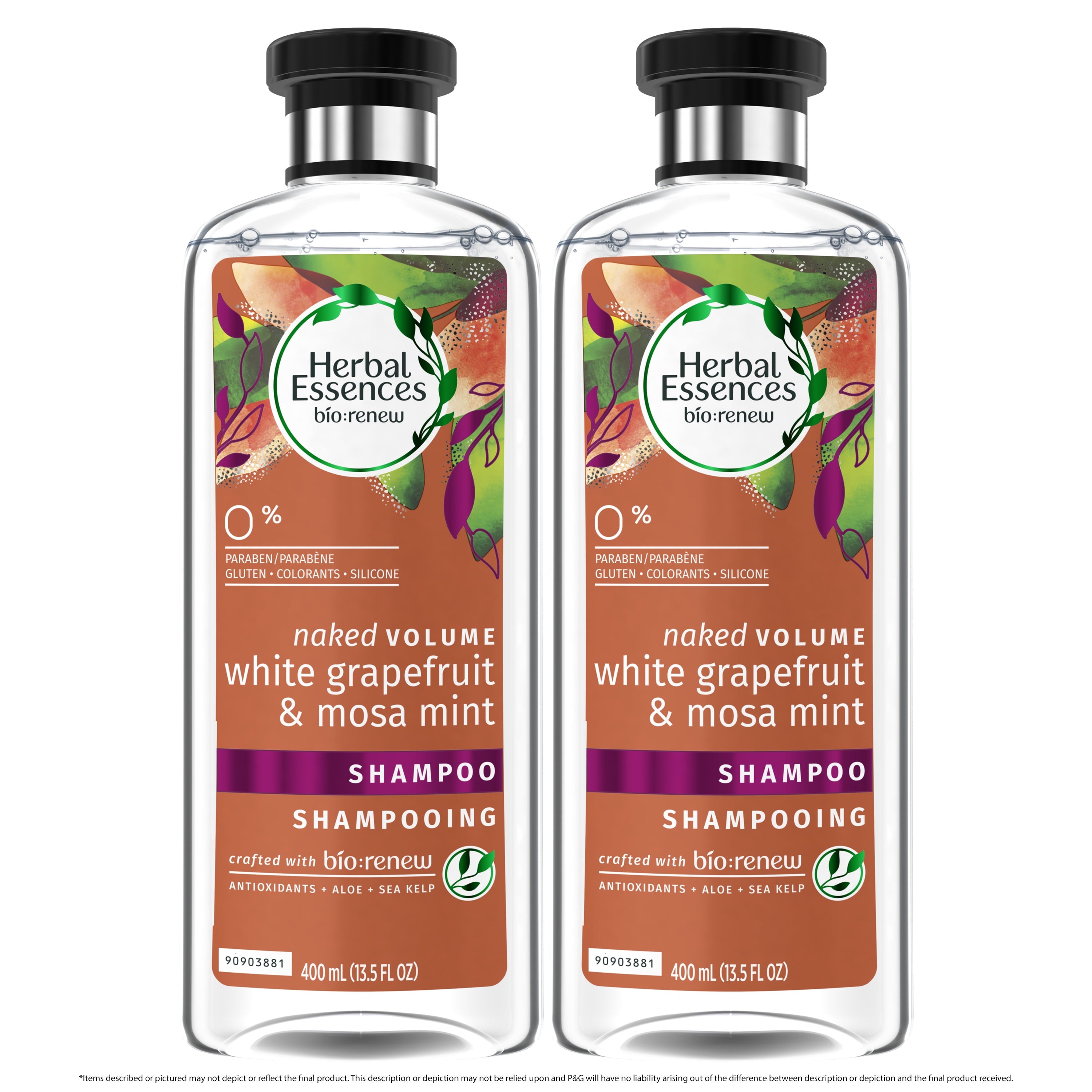 Bio:renew Volume Shampoo, White Grapefruit &amp; Mosa Mint, 2 Pk, 13.5 Fl Oz