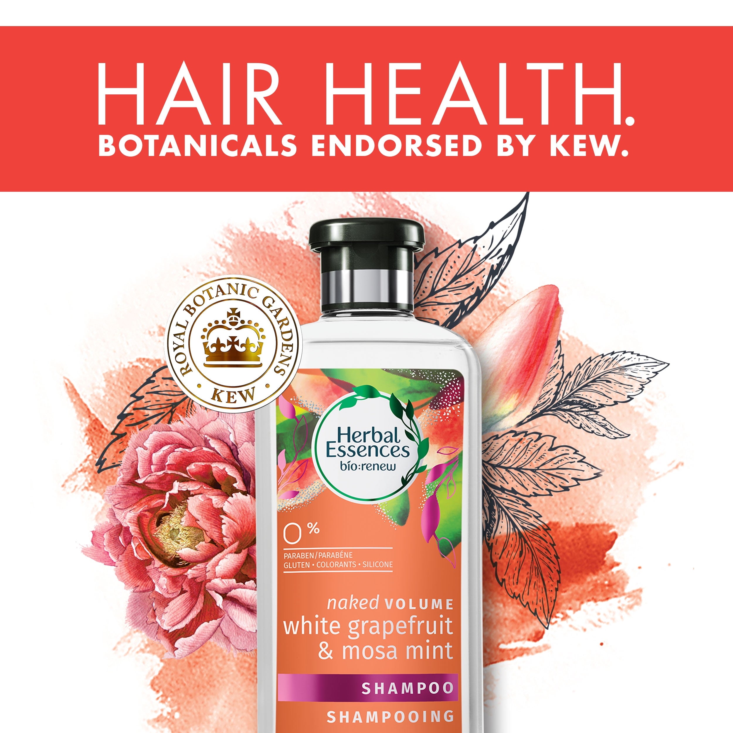 Bio:renew Volume Shampoo, White Grapefruit &amp; Mosa Mint, 2 Pk, 13.5 Fl Oz