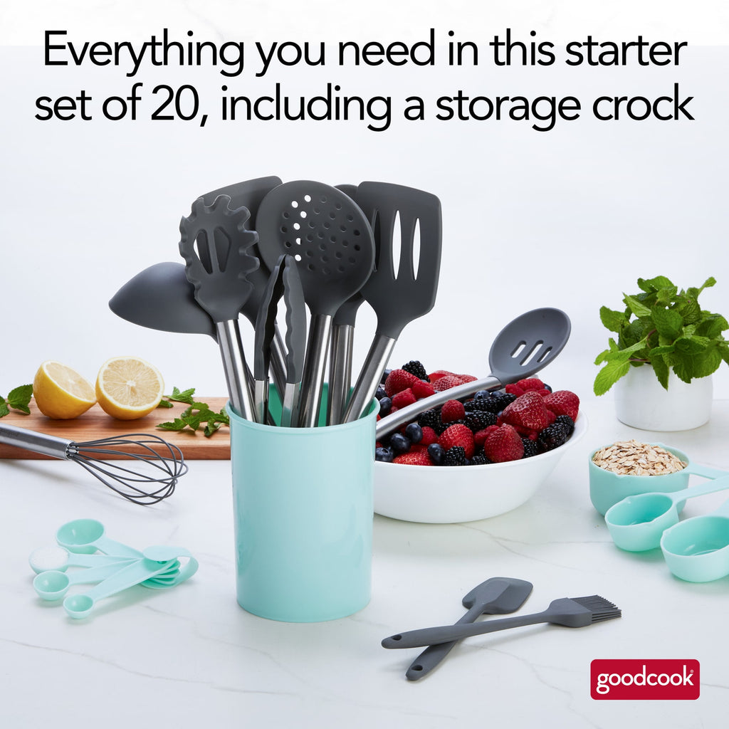 PRO 20 Piece Kitchen Tools &amp; Gadget with Crock Set