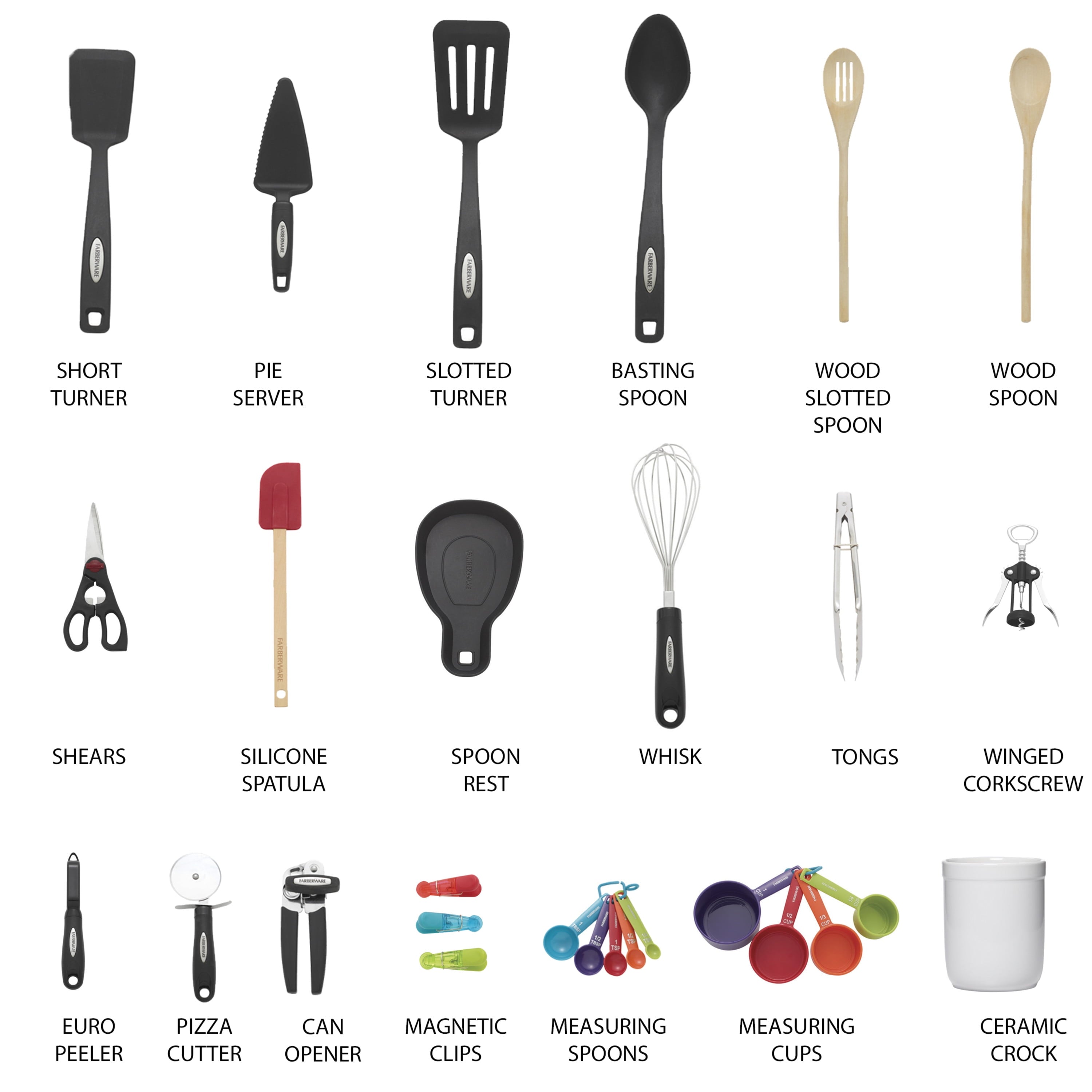 28-Piece Kitchen Utensil &amp; Gadget Set, Multicolor