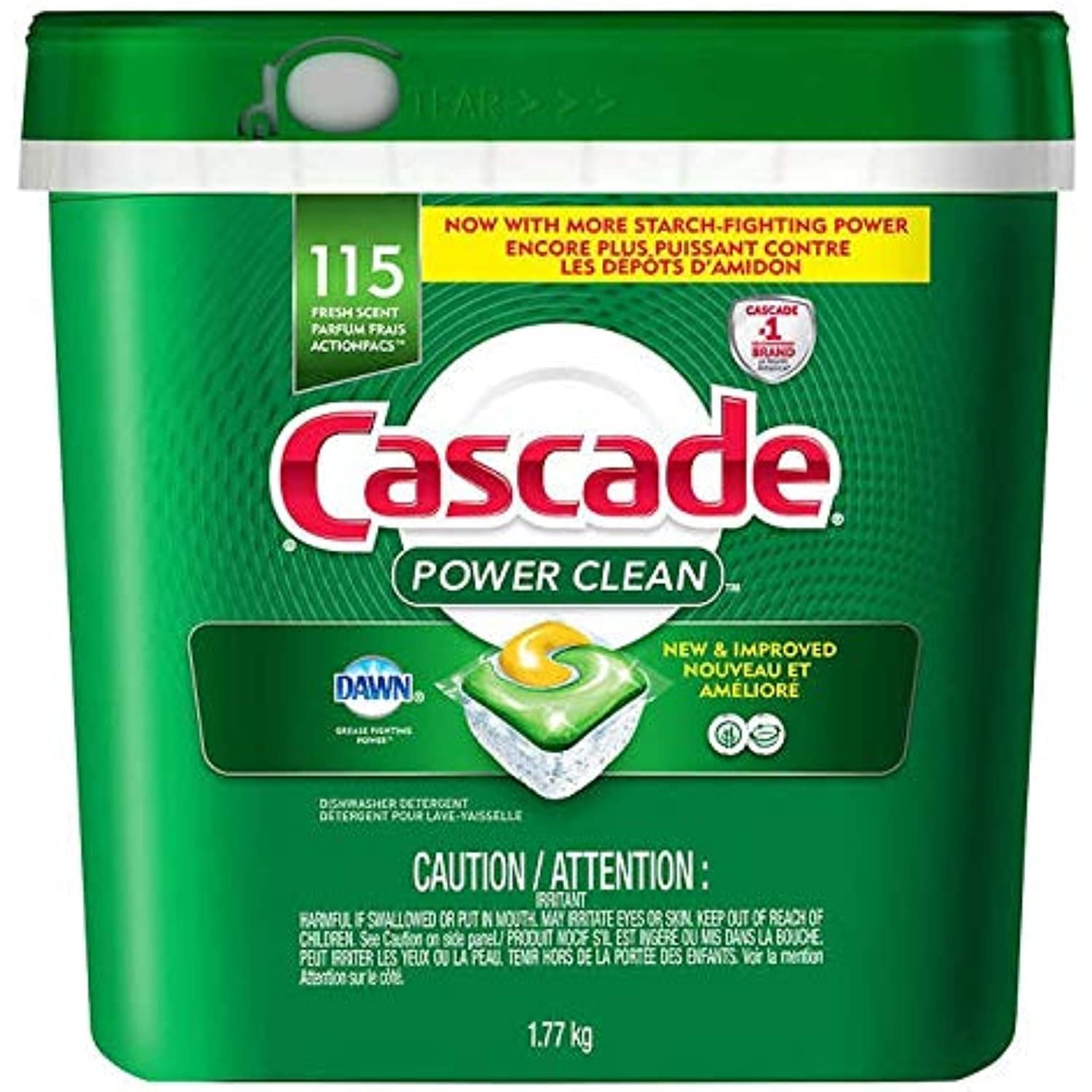 Power Clean Dishwasher Detergent Actionpacs, 115-Count