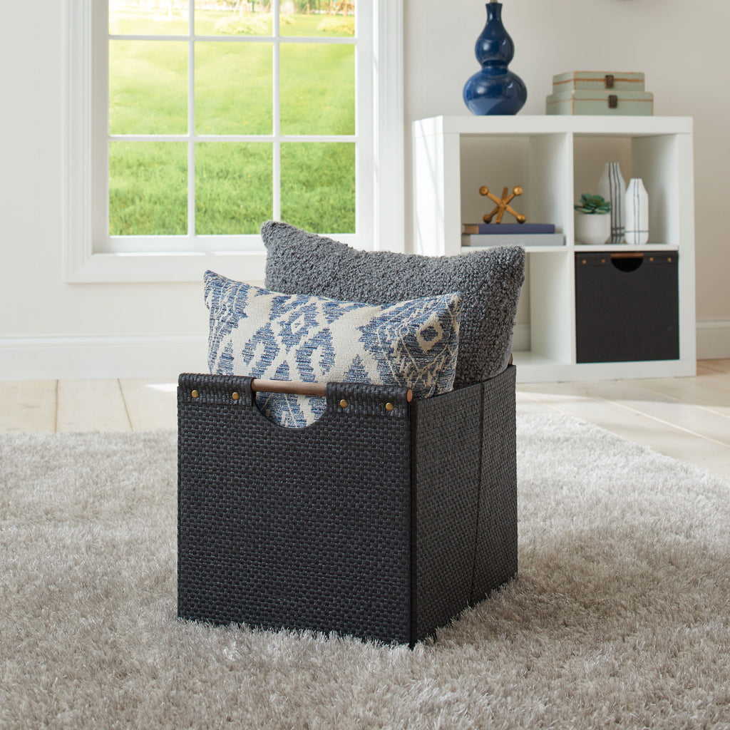 Better Homes &amp; Gardens Collapsible Fabric Cube Storage Bin, Vanilla