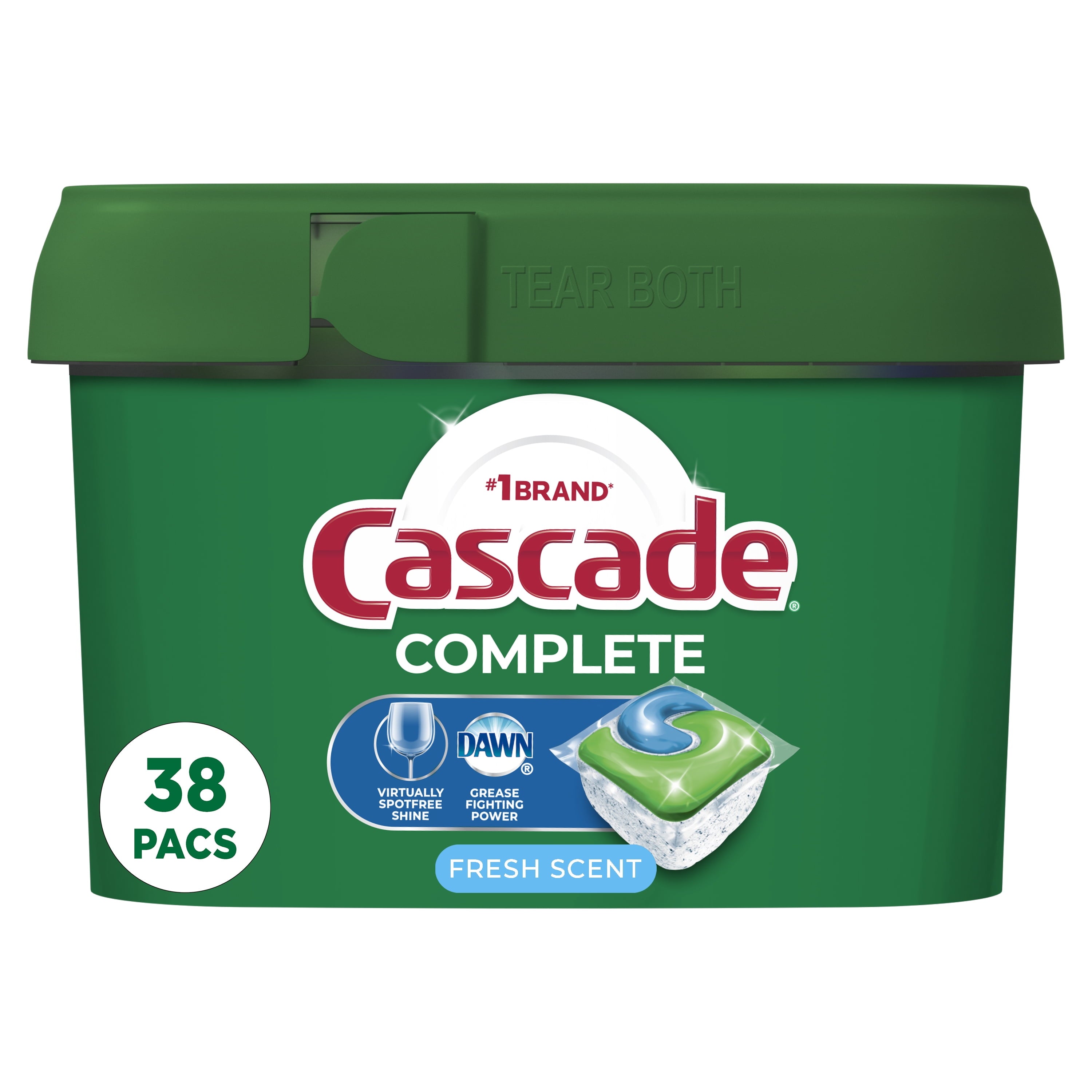 Complete ActionPacs Dishwasher Detergent, Fresh Scent, 38 Count