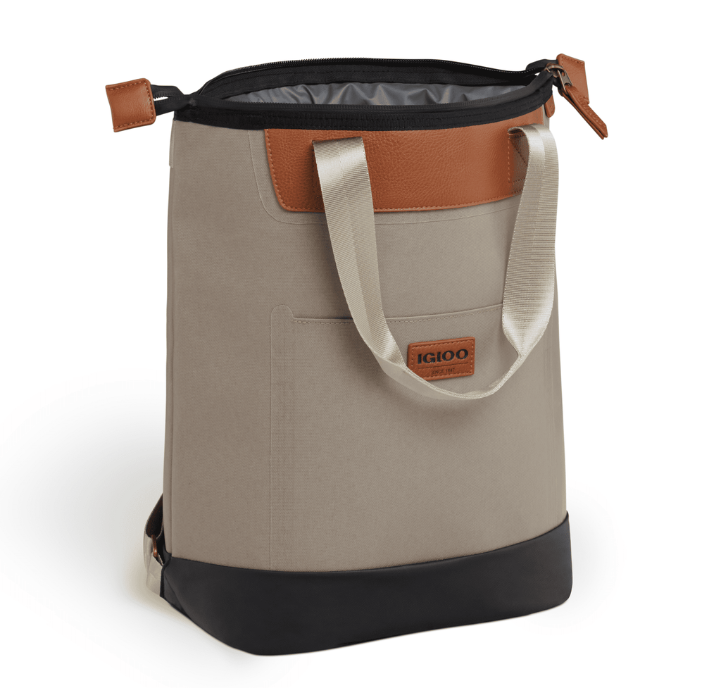 Aura Tote Backpack Soft Sided 16 cans Cooler, Light Green