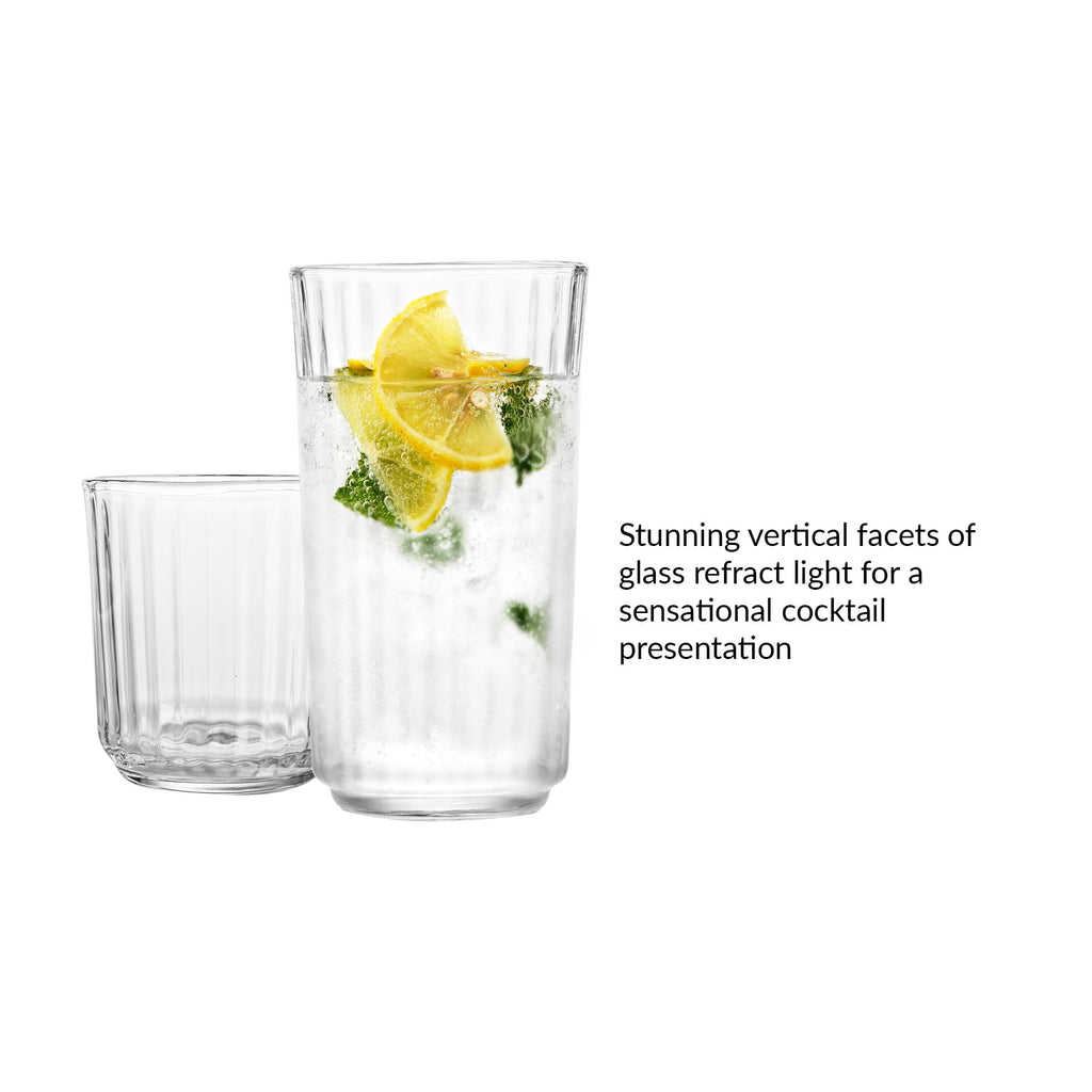 Better Homes &amp; Gardens Panello 12-Piece Clear Drinkware Set