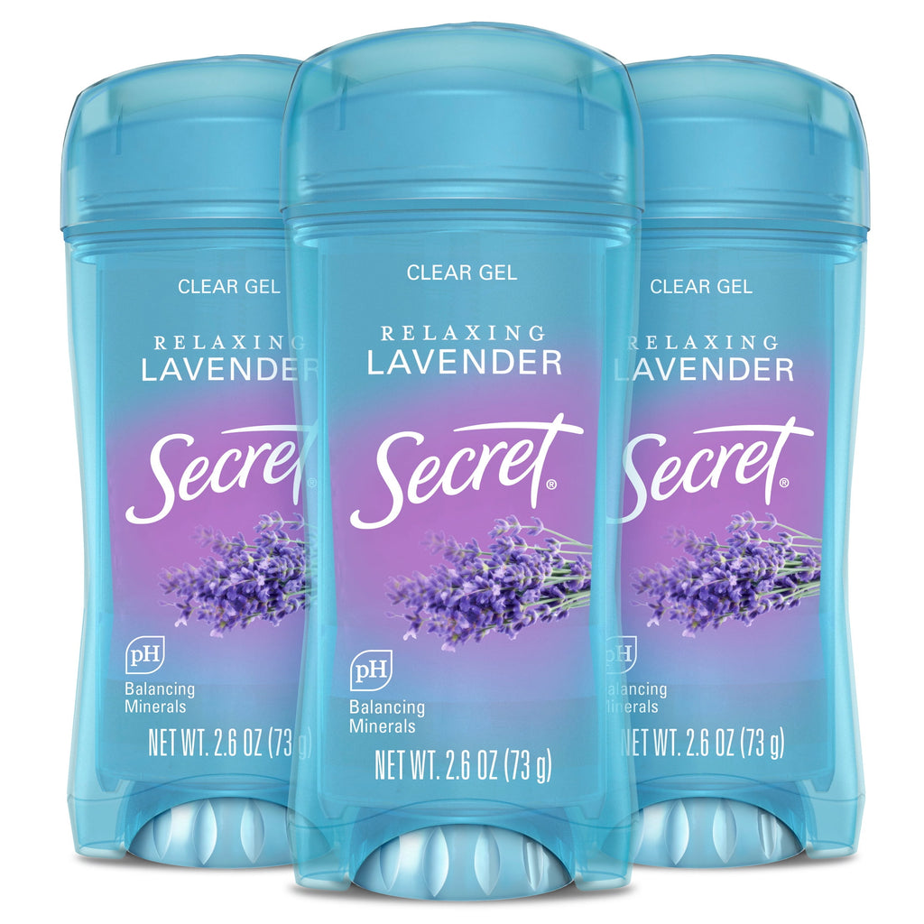 Fresh Clear Gel Antiperspirant and Deodorant for Women, Relaxing Lavender, 3 Pack, 3 x 2.6 oz