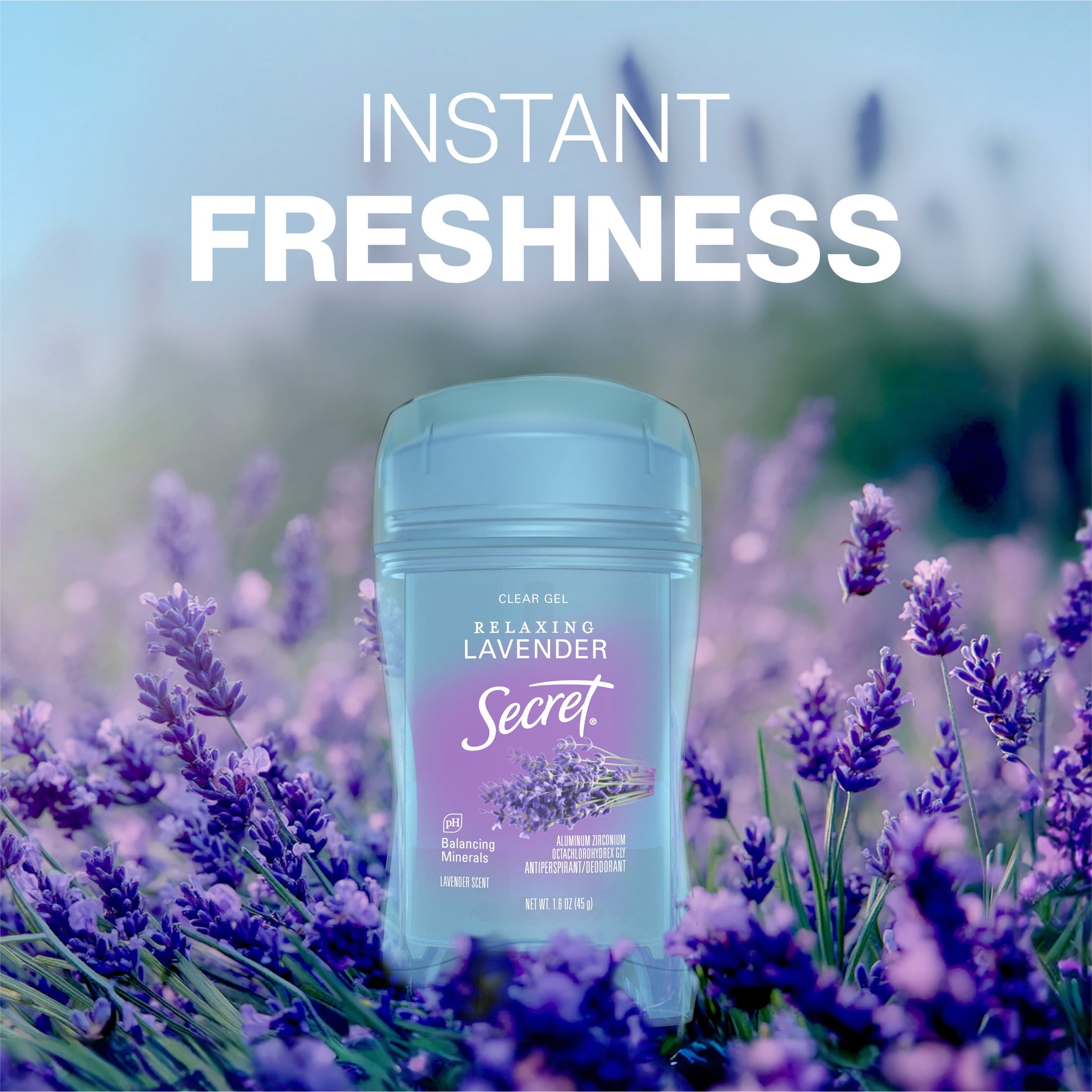 Fresh Clear Gel Antiperspirant and Deodorant for Women, Relaxing Lavender, 3 Pack, 3 x 2.6 oz