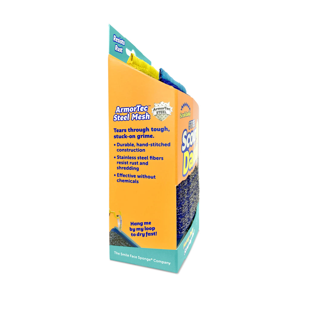Scour Daddy Steel Heavy Duty Scour Pad, 2 Count