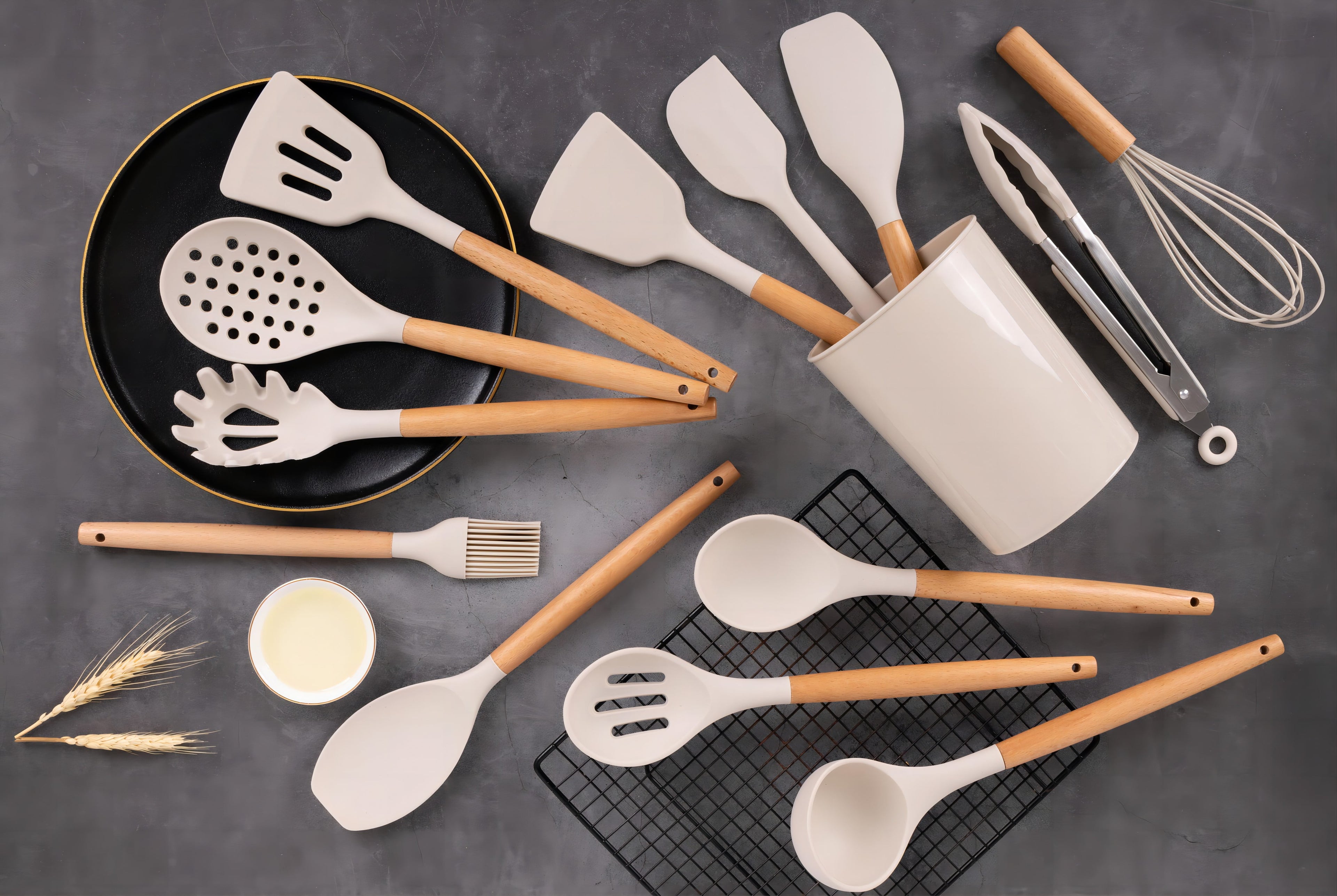 14pcs Cooking Utensil Set with Caddy